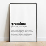Grandma Definition Print Instant Download