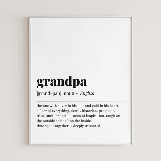 Grandpa Definition Printable by LittleSizzle