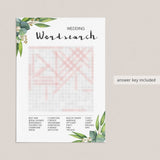 Classy Greenery Bridal Shower Games Package Printable
