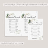 Elegant Baby Shower Game Baby Around The World Printable