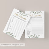 Word Scramble Baby Shower Game Instant Download