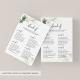 Drinking Game for Ladies Birthday Party Printable