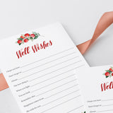 Winter Wedding Well Wishes Cards Printable