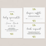 Minimal Baby Sprinkle Invitation Set Templates by LittleSizzle
