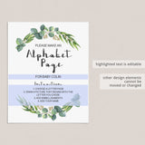 Watercolor leaves babyshower game decor by LittleSizzle