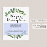 DIY diaper thoughts station table sign green wreath by LittleSizzle