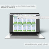 Editable green shower favor tag template by LittleSizzle