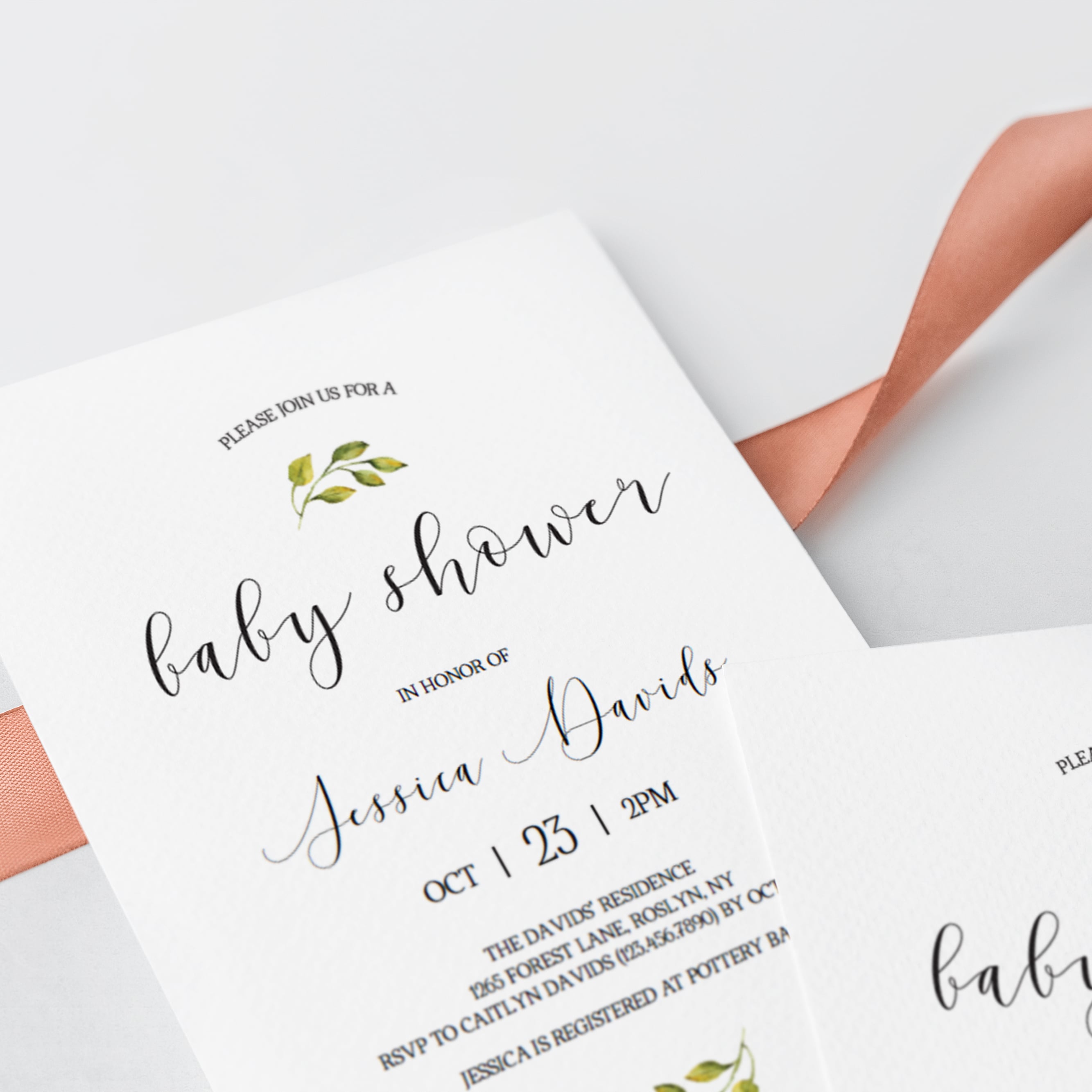 Minimal baby shower invites by LittleSizzle