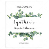 Botanical Bridal Shower Welcome Sign Template by LittleSizzle