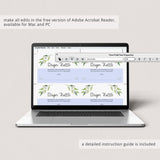 Greenery foliage diaper raffle cards template by LittleSizzle