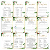 Gold and Greenery Christmas Games Bundle Printable by LittleSizzle