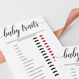 Watercolor green leaf baby shower game by LittleSizzle