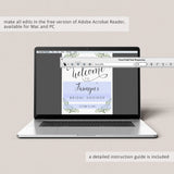 Bridal Shower Sign Bundle Printable Greenery Theme