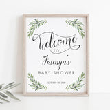 Garden Baby Shower Welcome Poster Template