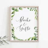 Watercolor leaf baby shower decor instant download by LittleSizzle