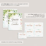 Green and pink baby shower games guess the baby food instant download by LittleSizzle