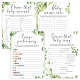 Popular baby shower game cards printable package by LittleSizzle