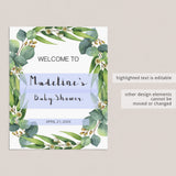 Botanical Baby Shower Sign Bundle Printable