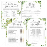 Botanical baby shower games printable package by LittleSizzle