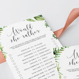 Watercolor leaf babyshower games instant download by LittleSizzle
