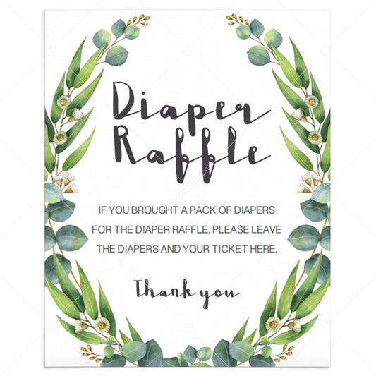 Green wreath baby shower decorations printable by LittleSizzle