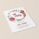 Red flowers and greenery baby shower invitation by LittleSizzle