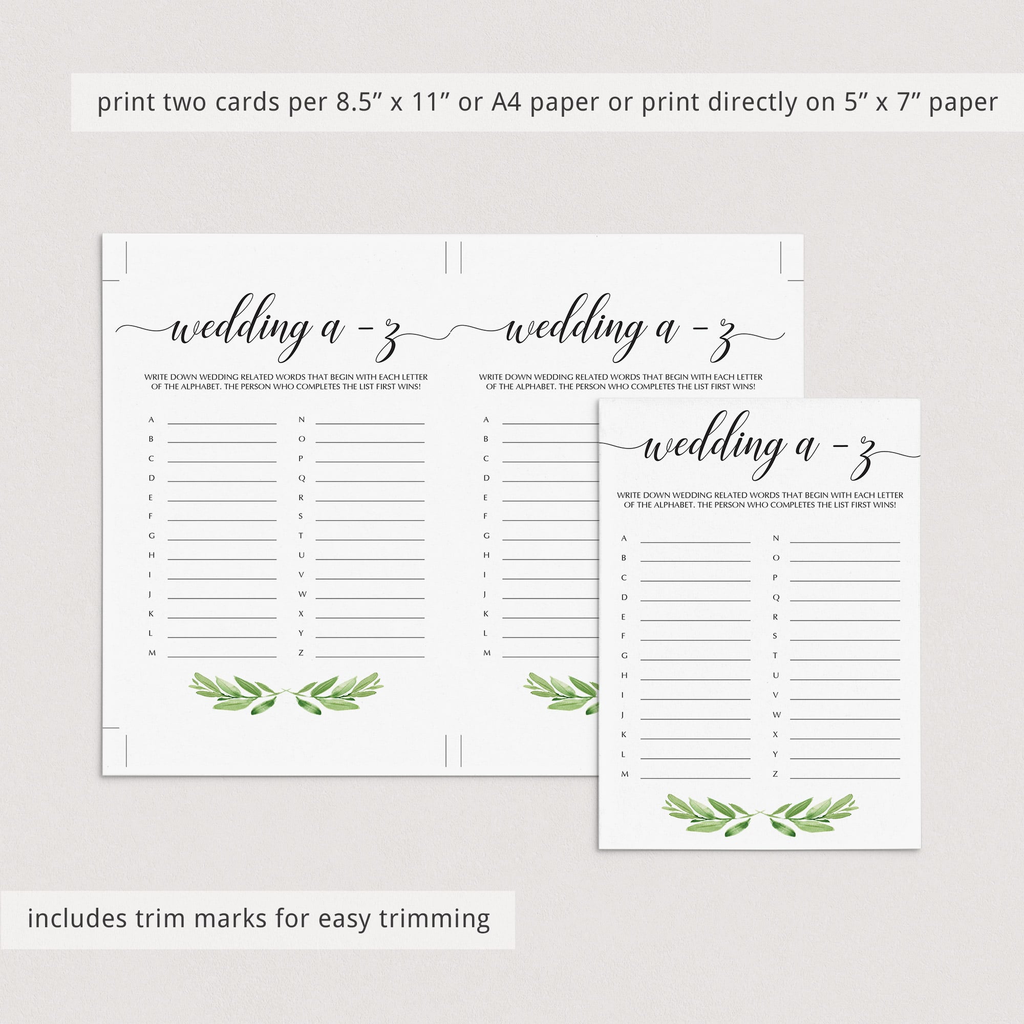 garden bridal shower games instant download