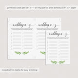garden bridal shower games instant download