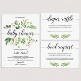 Green Baby Shower Invitation Set Download by LittleSizzle