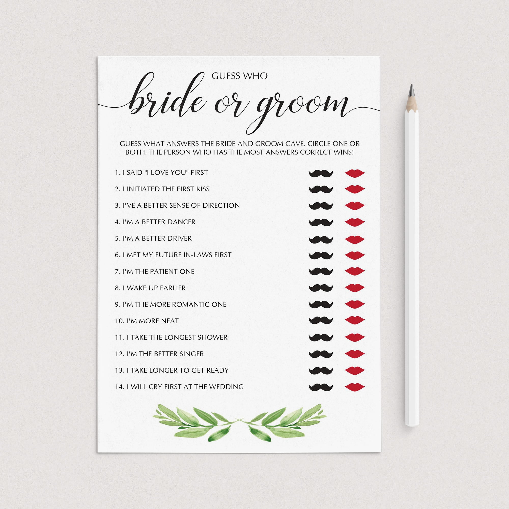 botanical bridal shower games template