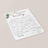 Green and Gold Games Bundle for Bridal Shower Printable