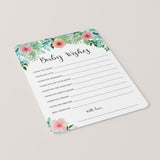 Floral Baby Shower Keepsakes Printables