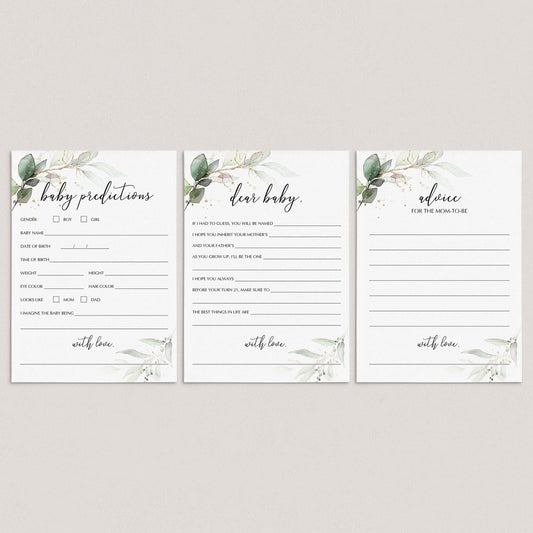 Green and Gold Baby Shower Keepsakes for Mom-To-Be by LittleSizzle