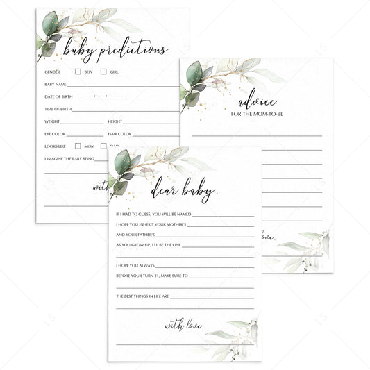 Green and Gold Baby Shower Keepsakes for Mom-To-Be by LittleSizzle
