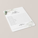 Greenery Gold Birthday Wishes Cards Printable