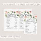 Pregnancy Candy Match Game Printable Floral Themed