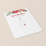 Red And Green Bridal Shower Game Guess The Dress