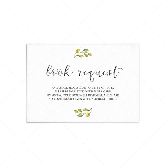 Baby Library cards for greenery baby shower printable by LittleSizzle