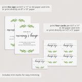 Greenery Baby Shower Guess How Big Is Mommy's Bump Game