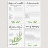 Printable baby shower games by LittleSizzle
