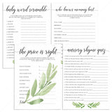 Printable baby shower games by LittleSizzle