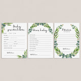 Greenery baby shower games printable by LittleSizzle