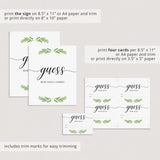 Editable Guess How Many Game Greenery