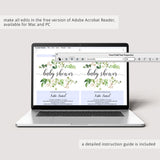 Green Baby Shower Invitation Set Templates
