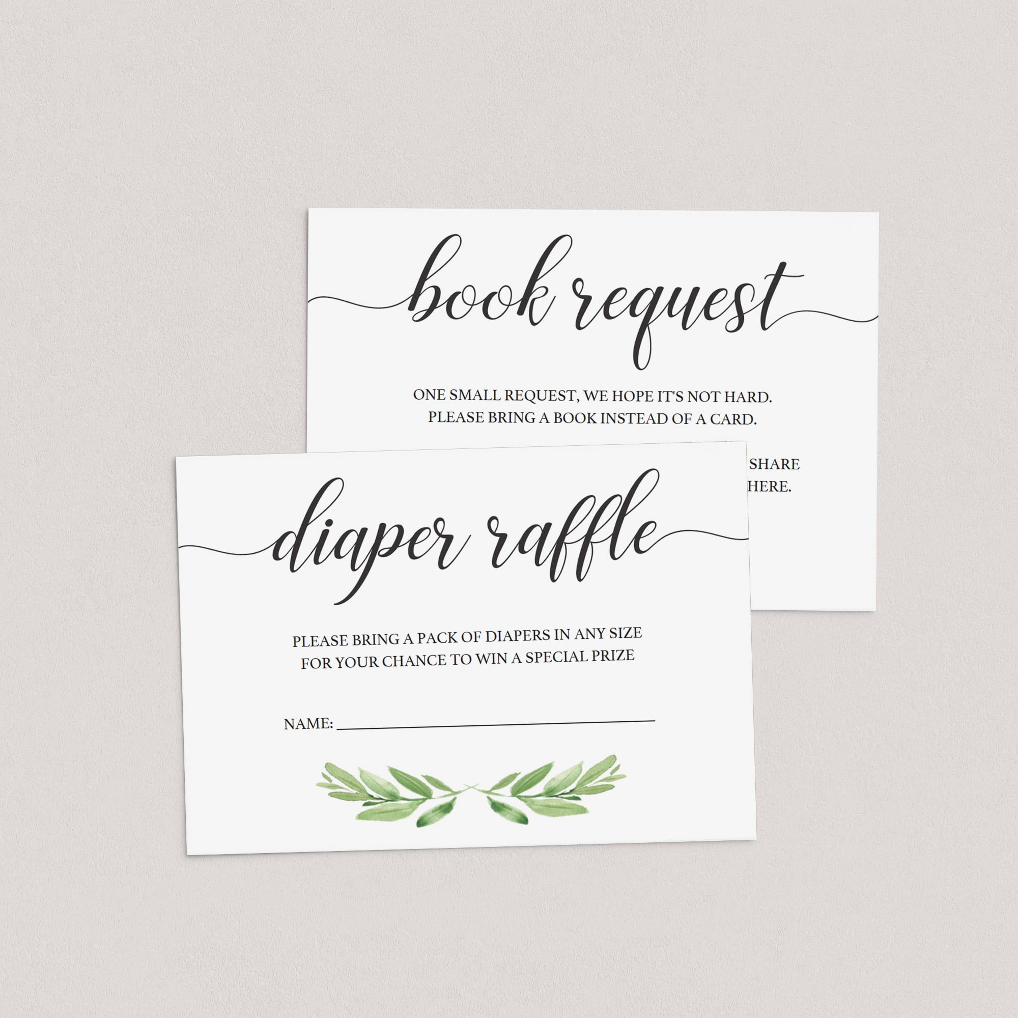 Botanical themed baby shower invitation template by LittleSizzle