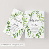 Classic Baby Shower Invitation with Green Frame