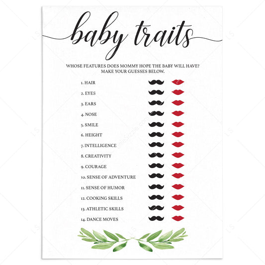 Guess The Baby Features Baby Shower Game Printable by LittleSizzle