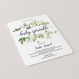 Greenery Baby Sprinkle Invitation Template Gender Neutral