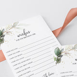 Greenery Gold Birthday Wishes Cards Printable