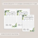 Greenery Bridal Shower Full Package Eucalyptus Printable